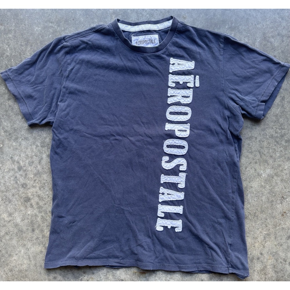 Vintage 90s Aeropostale T Shirt Size Large Surf Single Stitch Embroidered Tee